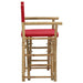 Folding Director’s Chairs 2 Pcs Red Bamboo and Fabric Totbto