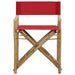 Folding Director’s Chairs 2 Pcs Red Bamboo and Fabric Totbto