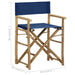 Folding Director’s Chairs 2 Pcs Blue Bamboo and Fabric