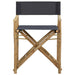 Folding Director’s Chairs 2 Pcs Dark Grey Bamboo and Fabric