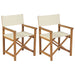 Folding Director’s Chairs 2 Pcs Solid Teak Wood Tbpipxn
