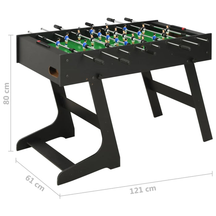 Folding Football Table 121x61x80 Cm Black Koktn