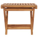 Folding Footrest 46.5x49x41.5 Cm Solid Teak Wood Ankno