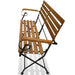 Folding Garden Bench 112 Cm Solid Acacia Wood Atitl