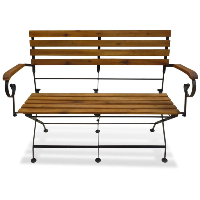 Folding Garden Bench 112 Cm Solid Acacia Wood Atitl