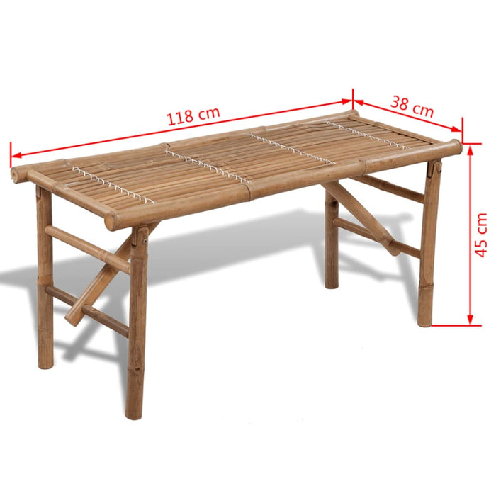 Folding Garden Bench 118 Cm Bamboo Aopbt