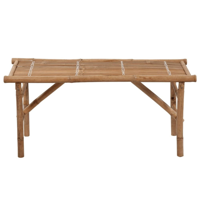 Folding Garden Bench with Cushion 118 Cm Bamboo Tbltnak