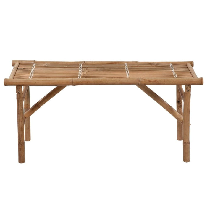 Folding Garden Bench with Cushion 118 Cm Bamboo Tbltnpb