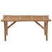 Folding Garden Bench with Cushion 118 Cm Bamboo Tbltnpb