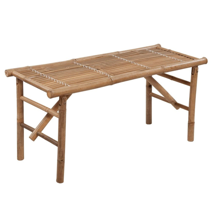 Folding Garden Bench with Cushion 118 Cm Bamboo Tbltnpo