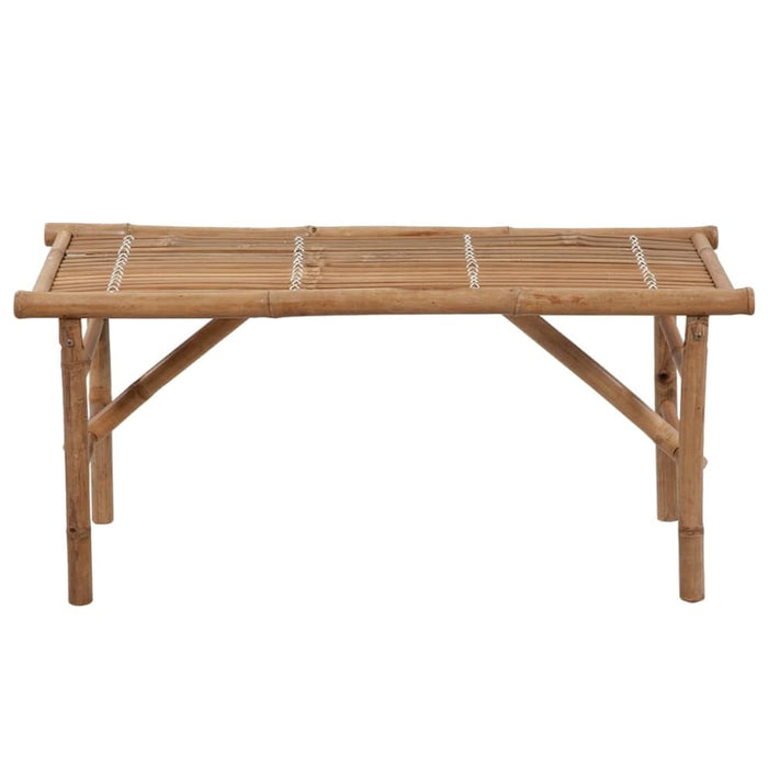 Folding Garden Bench with Cushion 118 Cm Bamboo Tbltnpo