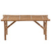 Folding Garden Bench with Cushion 118 Cm Bamboo Tbltnpo
