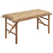 Folding Garden Bench With Cushion 118 Cm Bamboo Tbltnli