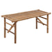 Folding Garden Bench With Cushion 118 Cm Bamboo Tbltnli