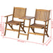 Folding Garden Bench with Tea Table 140 Cm Solid Acacia