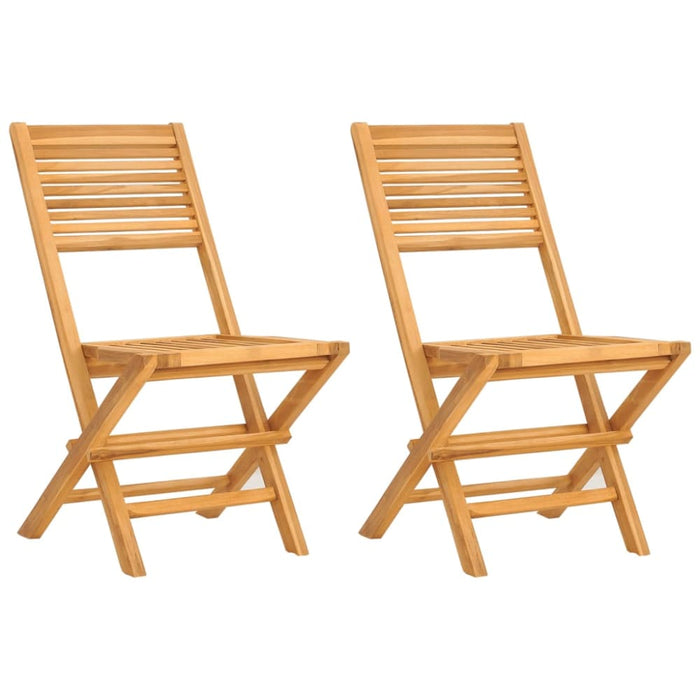 Folding Garden Chairs 2 Pcs 47x62x90 Cm Solid Wood Teak
