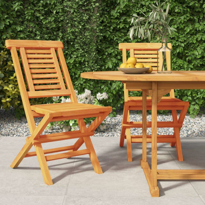 Folding Garden Chairs 2 Pcs 47x63x90 Cm Solid Wood Teak