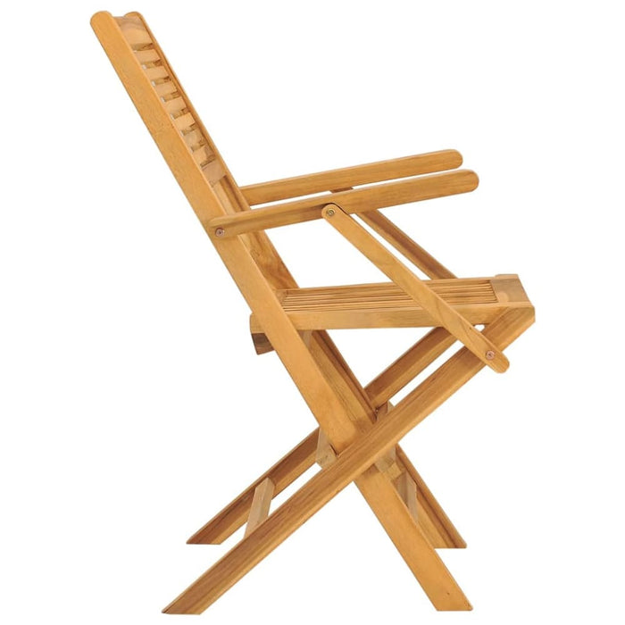 Folding Garden Chairs 2 Pcs 55x62x90 Cm Solid Wood Teak