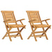 Folding Garden Chairs 2 Pcs 56x63x90 Cm Solid Wood Teak