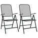 Folding Garden Chairs 2 Pcs Expanded Metal Mesh Anthracite