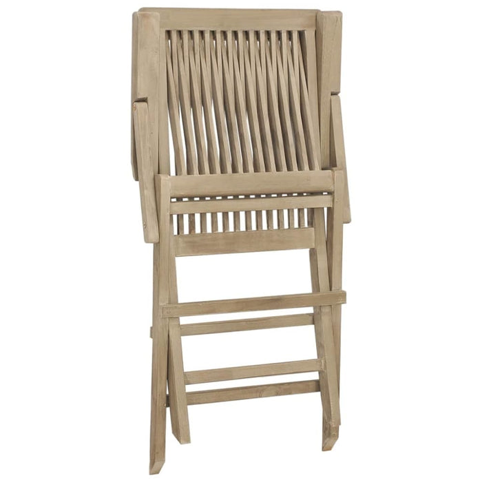 Folding Garden Chairs 2 Pcs Grey 56x61x89 Cm Solid Wood