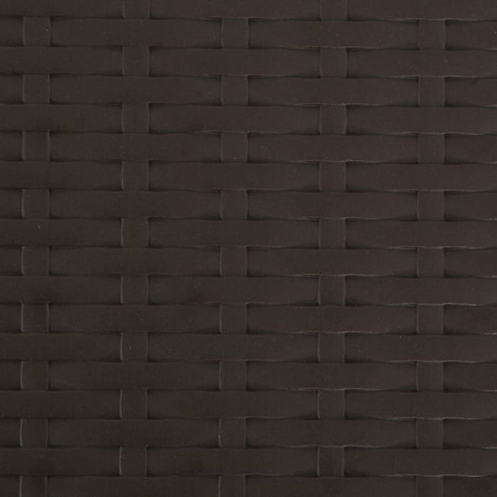 Folding Garden Chairs 2 Pcs Hdpe and Steel Brown Aappo