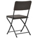 Folding Garden Chairs 2 Pcs Hdpe and Steel Brown Aappo