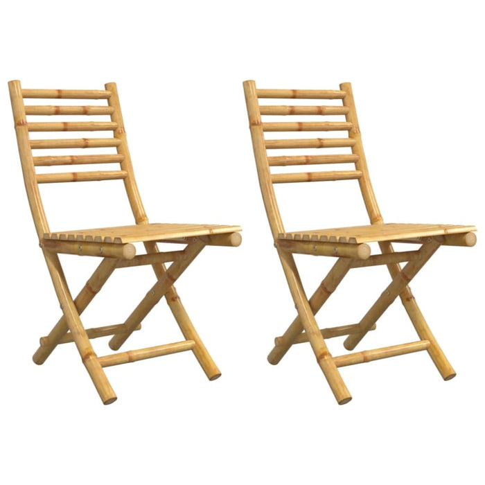 Folding Garden Chairs 2 Pcs 43x54x88 Cm Bamboo Tlnbtk