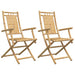 Folding Garden Chairs 2 Pcs 53x66x99 Cm Bamboo Tlnbtn
