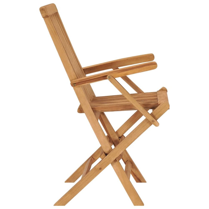Folding Garden Chairs 2 Pcs Solid Teak Wood Aokkk