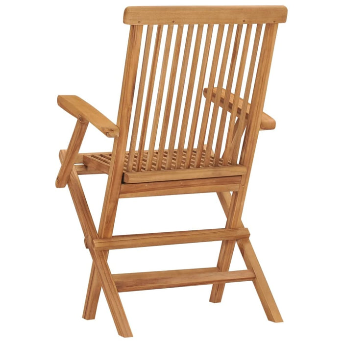 Folding Garden Chairs 2 Pcs Solid Teak Wood Aokkk