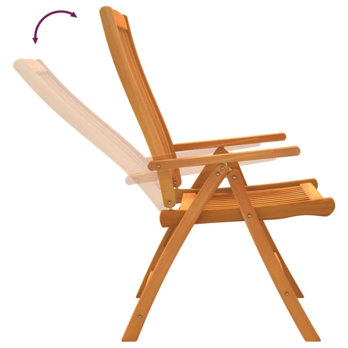 Folding Garden Chairs 2 Pcs Solid Wood Eucalyptus Tolblk