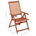 Folding Garden Chairs 3 Pcs with Cushions Solid Acacia Wood