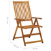 Folding Garden Chairs 3 Pcs with Cushions Solid Acacia Wood