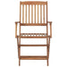 Folding Garden Chairs 4 Pcs With Cushions Solid Wood Acacia