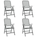 Folding Garden Chairs 4 Pcs Expanded Metal Mesh Anthracite