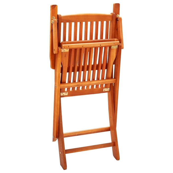 Folding Garden Chairs 4 Pcs Solid Eucalyptus Wood Toxapb