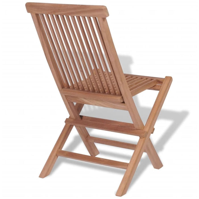 Folding Garden Chairs 4 Pcs Solid Teak Wood Atbab
