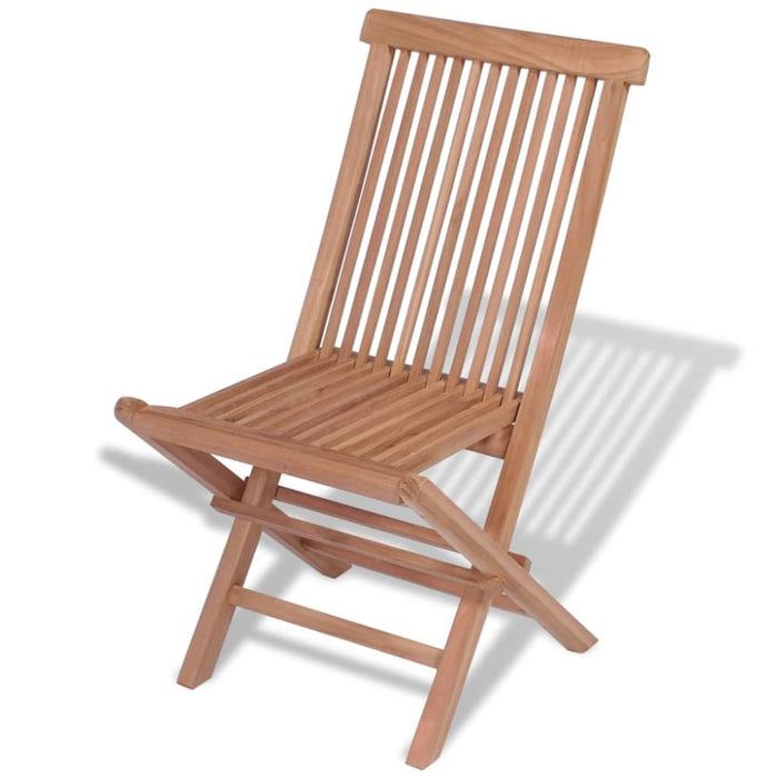 Folding Garden Chairs 4 Pcs Solid Teak Wood Atbab