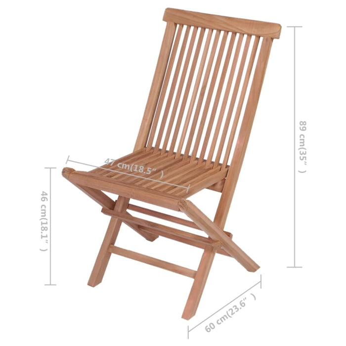 Folding Garden Chairs 4 Pcs Solid Teak Wood Atbab