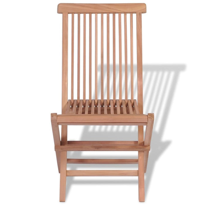 Folding Garden Chairs 4 Pcs Solid Teak Wood Atbab