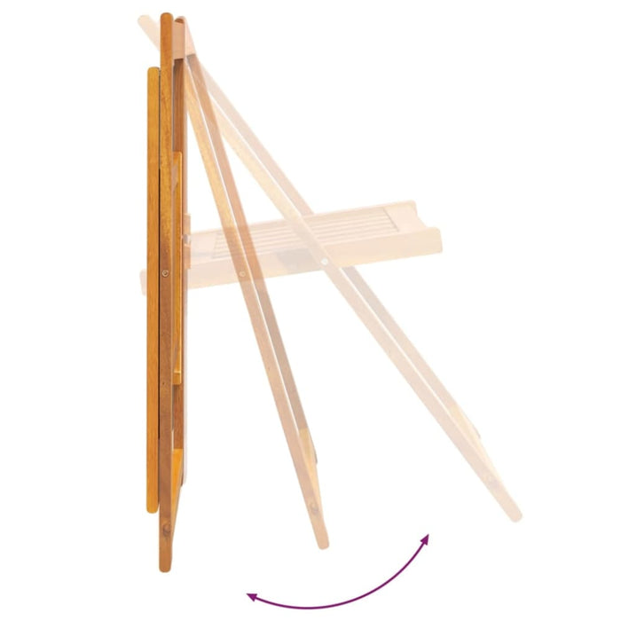 Folding Garden Chairs 4 Pcs Solid Wood Acacia Tokonk