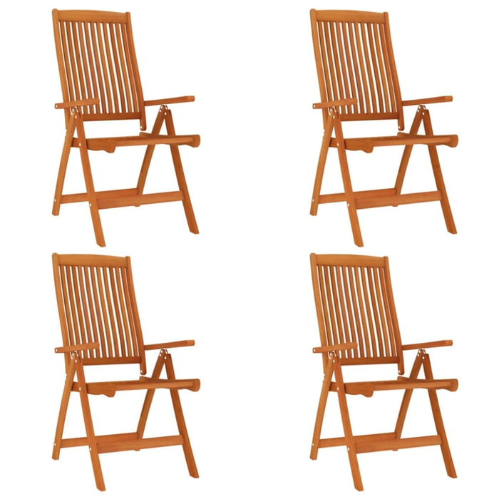 Folding Garden Chairs 4 Pcs Solid Wood Eucalyptus Tbnitaa