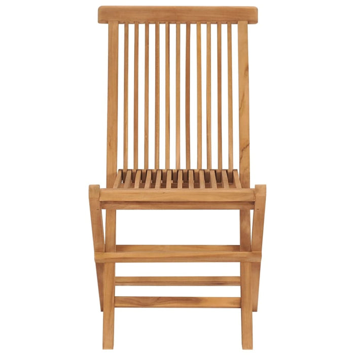 Folding Garden Chairs 4 Pcs Solid Wood Teak Topaax