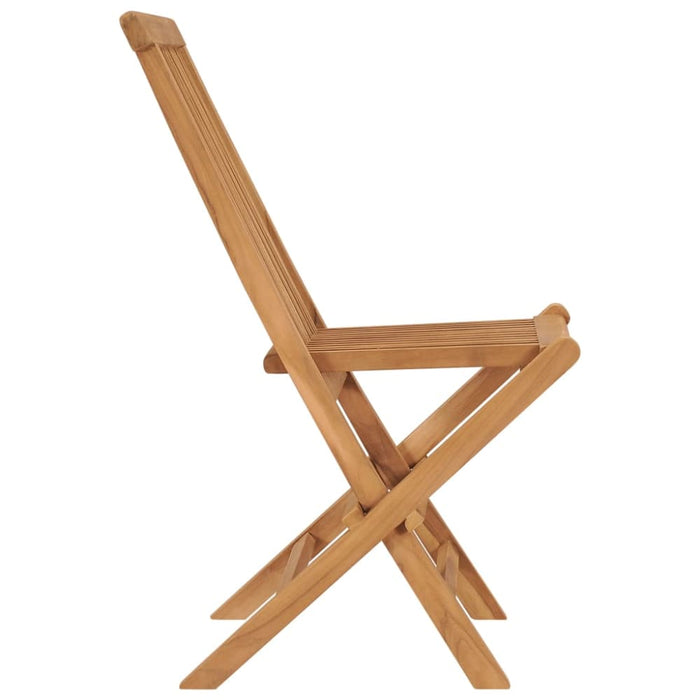 Folding Garden Chairs 4 Pcs Solid Wood Teak Topaax