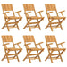 Folding Garden Chairs 6 Pcs 55x61x90 Cm Solid Wood Teak