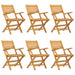 Folding Garden Chairs 6 Pcs 55x62x90 Cm Solid Wood Teak