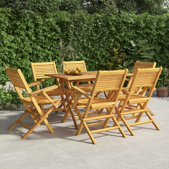 Folding Garden Chairs 6 Pcs 55x62x90 Cm Solid Wood Teak