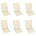 Folding Garden Chairs 6 Pcs with Cushions Solid Acacia Wood