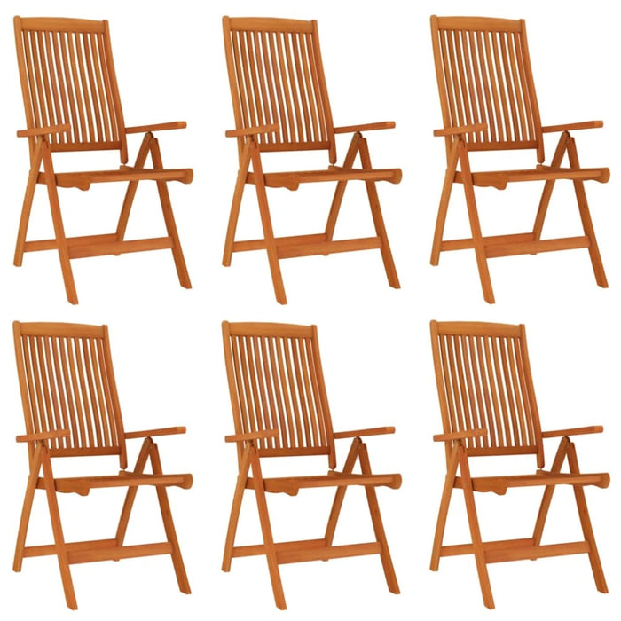 Folding Garden Chairs 6 Pcs Solid Wood Eucalyptus Tbnitap